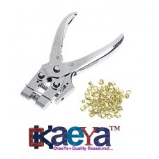 OkaeYa Rivet Drilling Hand Pliers Belt Hole Punning Drilling Tool+100 Grommets Eyelets